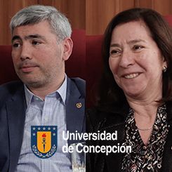 Alvaro Muñoz y Marcela Aguilera de UdeC cuenta del proyecto MGF con Novis, partner AWS y SAP